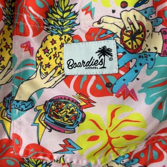 Boardies Apparel Women’s shorts size S Lined Aloha Fruit Hands swim surf beachy - Picture 9 of 10